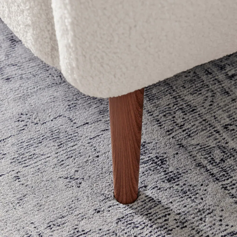 Terry 2-Seater Sofa - White, Boucle