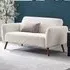 Terry 2-Seater Sofa - White, Boucle
