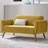 Terry 2-Seater Sofa - Yellow, Velvet