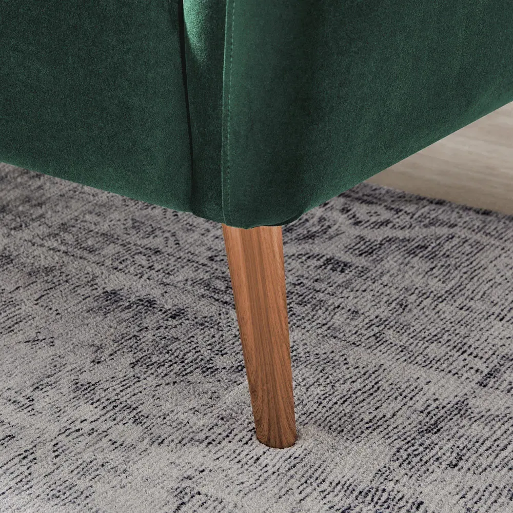 Terry 3-Seater Sofa - Green, Velvet