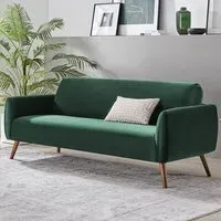 Terry 3-Seater Sofa - Green, Velvet