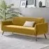 Terry 3-Seater Sofa - Yellow, Velvet