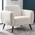 Terry Tub Armchair - White, Boucle