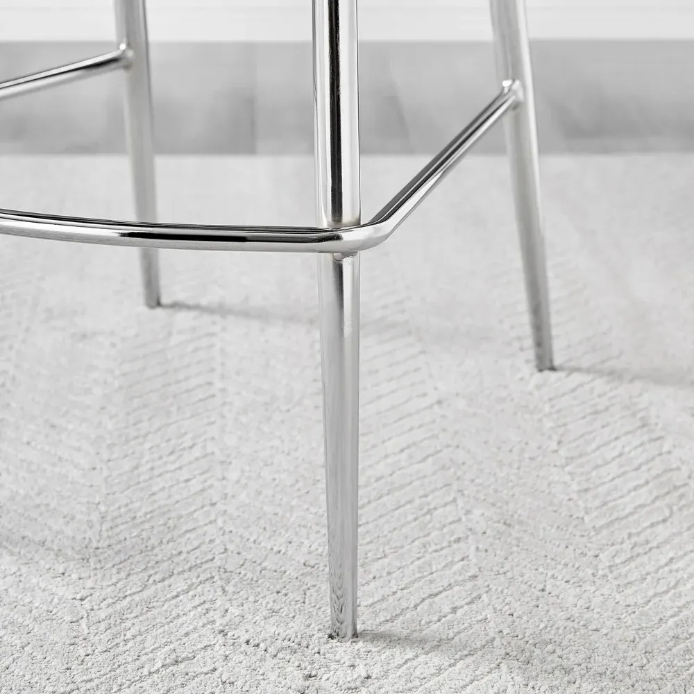 Thatcher Bar Stool Set of 2 - Black, Velvet