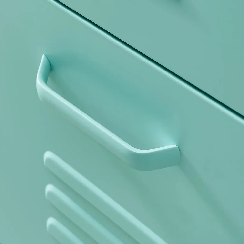 Theo 6 Drawer Metal Sideboard - Light Blue