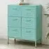 Theo 6 Drawer Metal Sideboard - Light Blue
