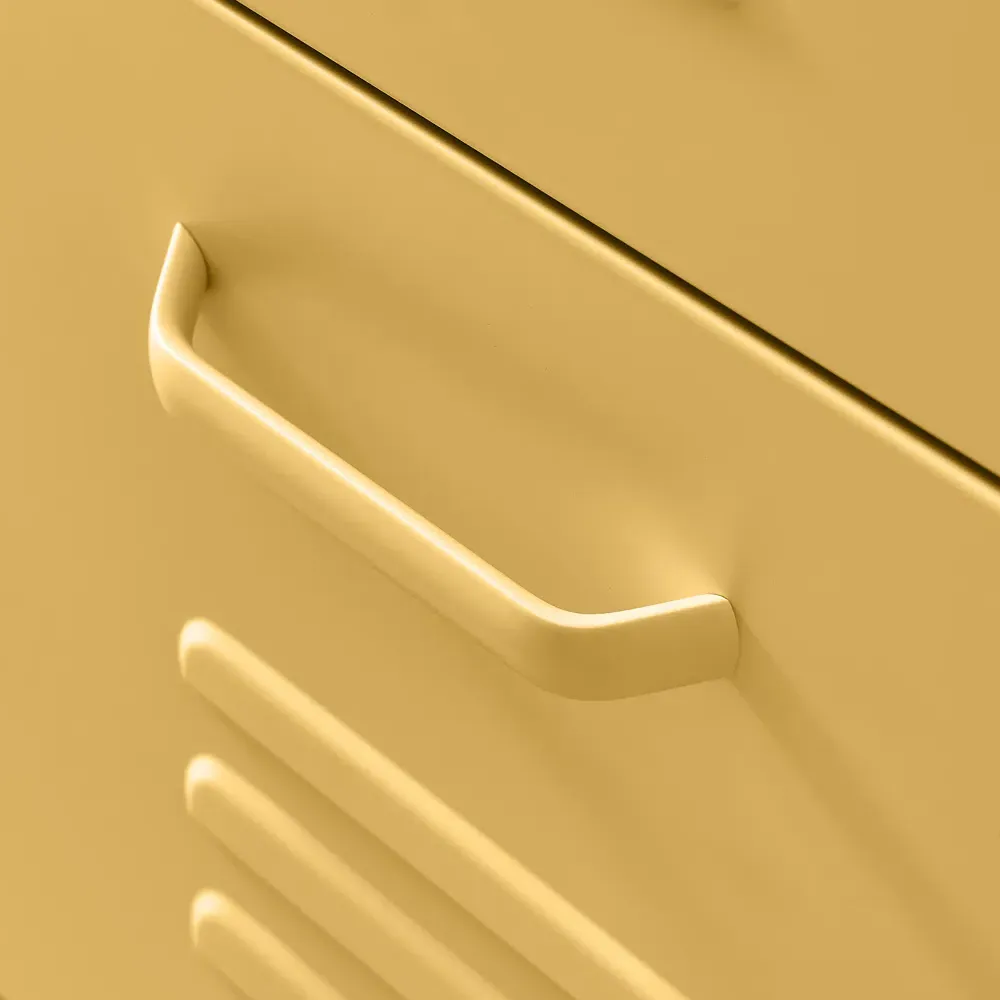 Theo 6 Drawer Metal Sideboard - Mustard Yellow