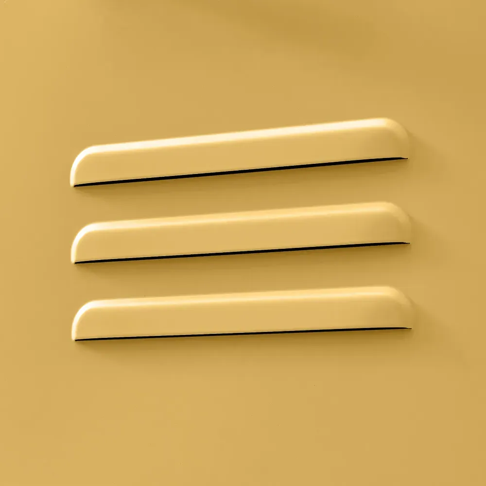 Theo 6 Drawer Metal Sideboard - Mustard Yellow