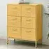 Theo 6 Drawer Metal Sideboard - Mustard Yellow