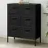 Theo 6 Drawer Sideboard - Black, Metal