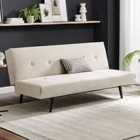 Thomas 2-Seater Sofa Bed with Click-Clack - Beige, Fabric