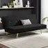 Thomas 2-Seater Sofa Bed with Click-Clack - Black, Fabric