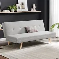 Thomas 2-Seater Sofa Bed with Click-Clack - Grey, Fabric