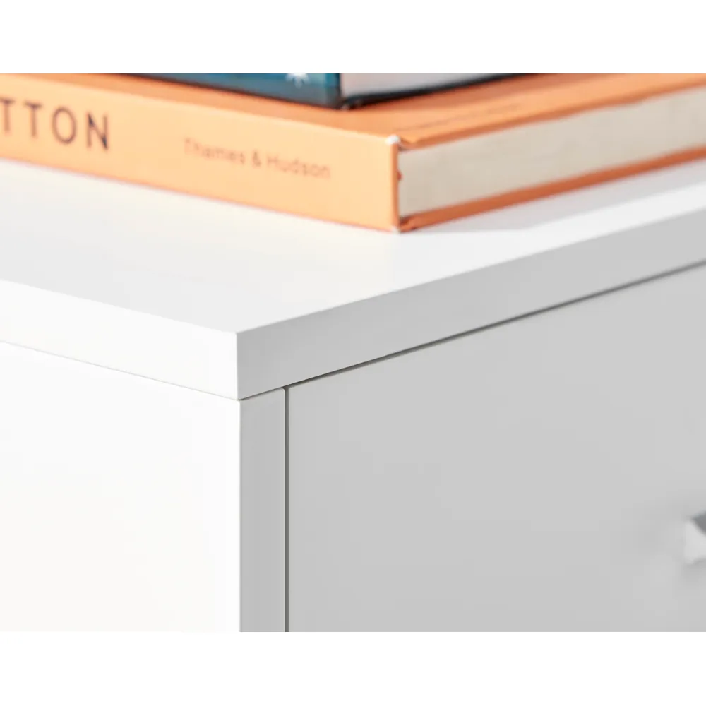 Tyler 2 Drawer Bedside Table - White