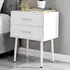 Tyler 2 Drawer Bedside Table - White