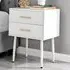 Tyler 2 Drawer Bedside Table - White