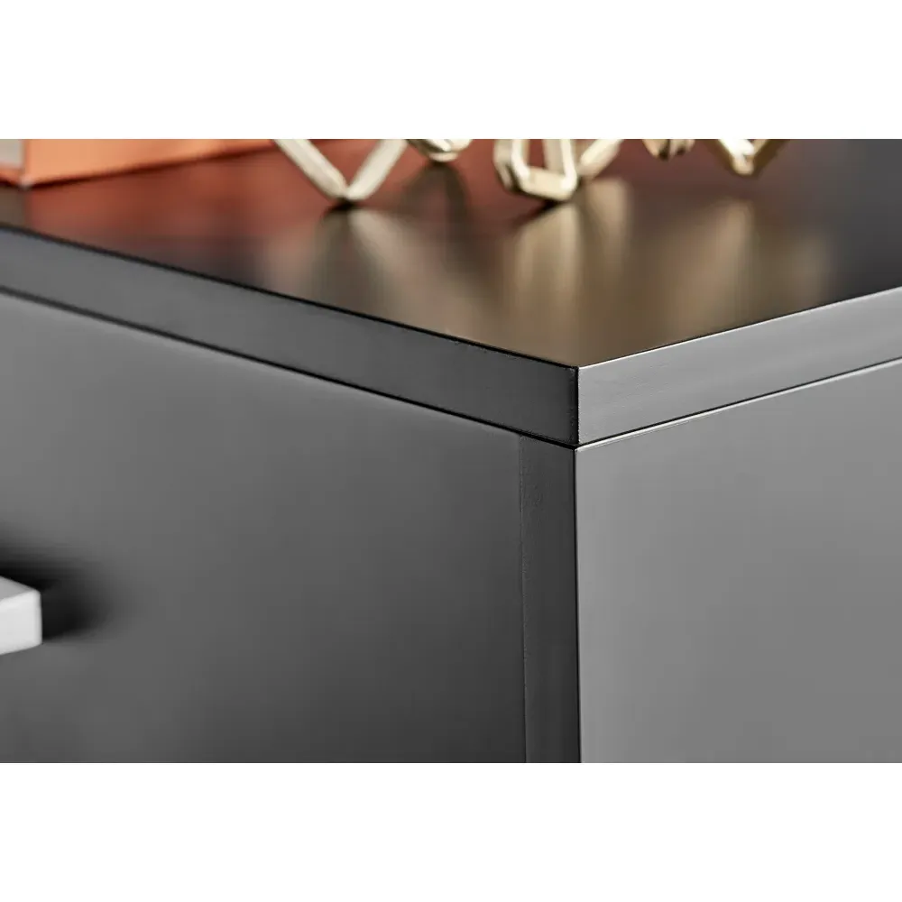 Tyler Single Drawer Bedside Table - Black
