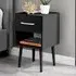 Tyler Single Drawer Bedside Table - Black
