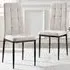 Valentina Set of 2 Dining Chairs - Cream, Textured Weave