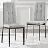 Valentina Set of 2 Dining Chairs - Grey, Textured Weave