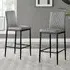 Valera Bar Stool Set of 2 - Grey, Faux Leather