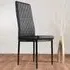 Valera Set of 6 Dining Chairs - Black, Faux Leather
