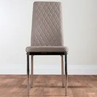 Valera Set of 6 Dining Chairs - Cappuccino, Faux Leather