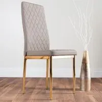 Valera Set of 6 Dining Chairs - Cappuccino, Faux Leather