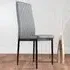 Valera Set of 6 Dining Chairs - Grey, Faux Leather