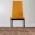 Valera Set of 6 Dining Chairs - Yellow, Faux Leather