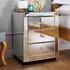 Verona 3 Drawer Bedside Table - Silver