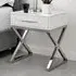 Witney Single Drawer Bedside Table - White, Chrome