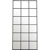 Yuki Full Length Window Wall Mirror - Black, Iron