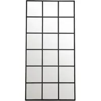 Yuki Medium Window Wall Mirror - Black, Iron