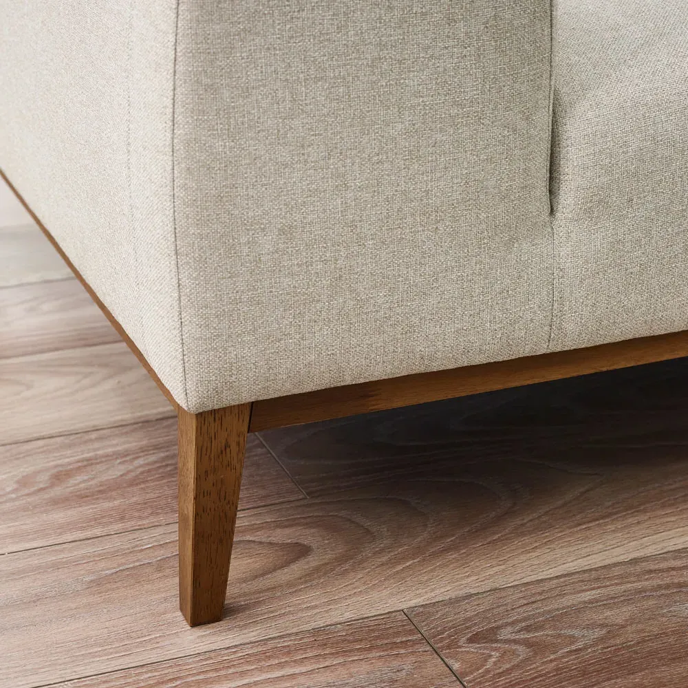 Zara 2-Seater Sofa - Cream, Recycled Fabric