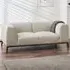 Zara 2-Seater Sofa - Cream, Recycled Fabric