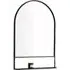 Zara Arch Wall Mirror with Shelf - Black, Metal