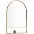 Zara Arch Wall Mirror with Shelf - Gold, Metal