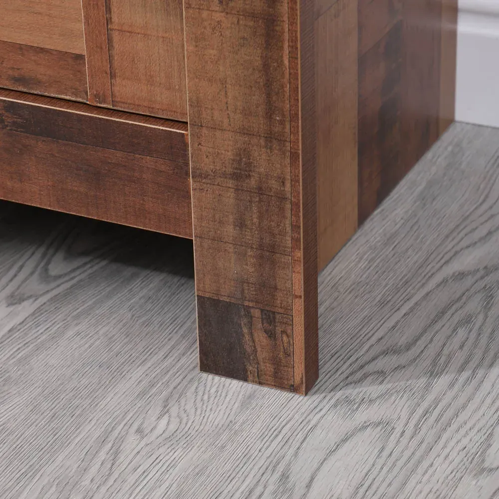 2 Door 2 Drawer Sideboard - Brown, Chipboard