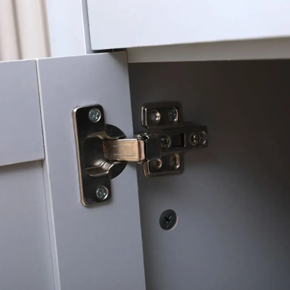 2 Door 2 Drawer Sideboard - Grey, Oak Effect