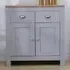 2 Door 2 Drawer Sideboard - Grey, Oak Effect