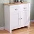 2 Door 2 Drawer Sideboard - White, Oak Effect