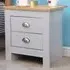 2 Drawer Bedside Table Set of 2 - Grey, Oak Effect