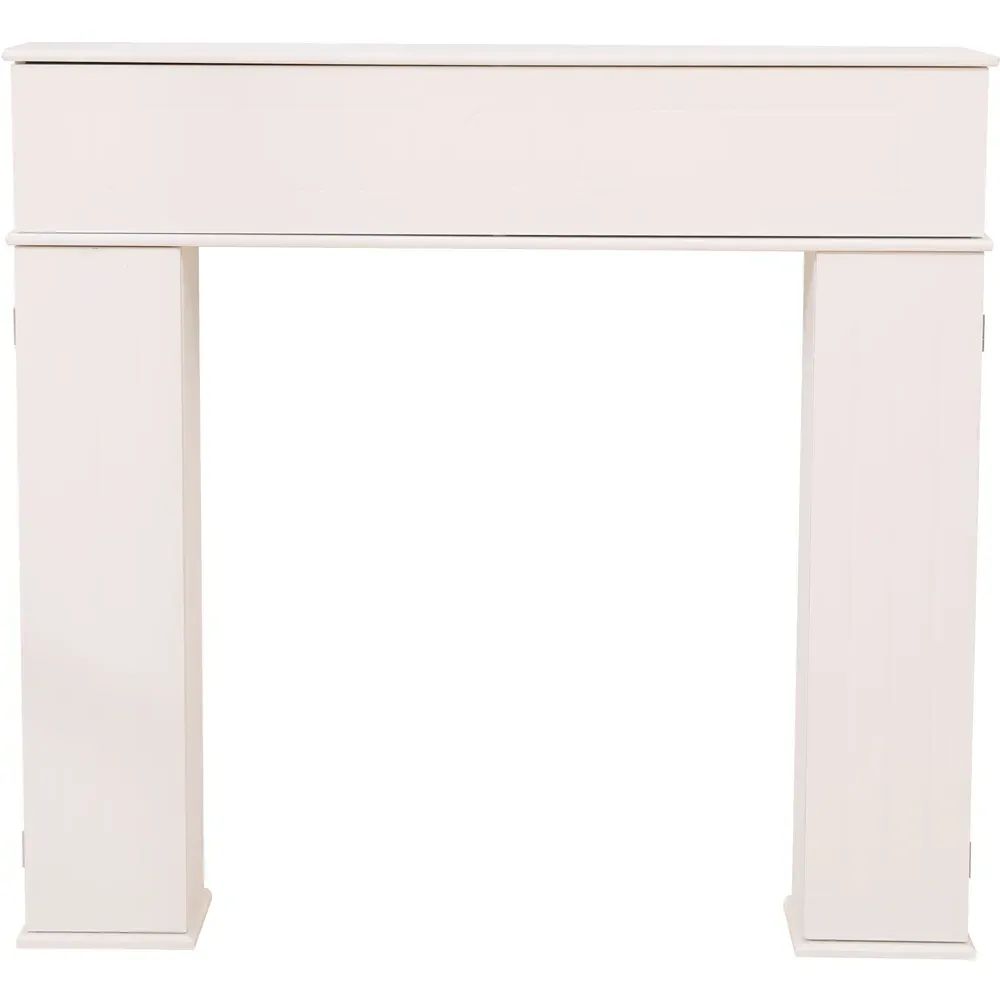 3 Door Fireplace Surround Storage Unit - White, MDF