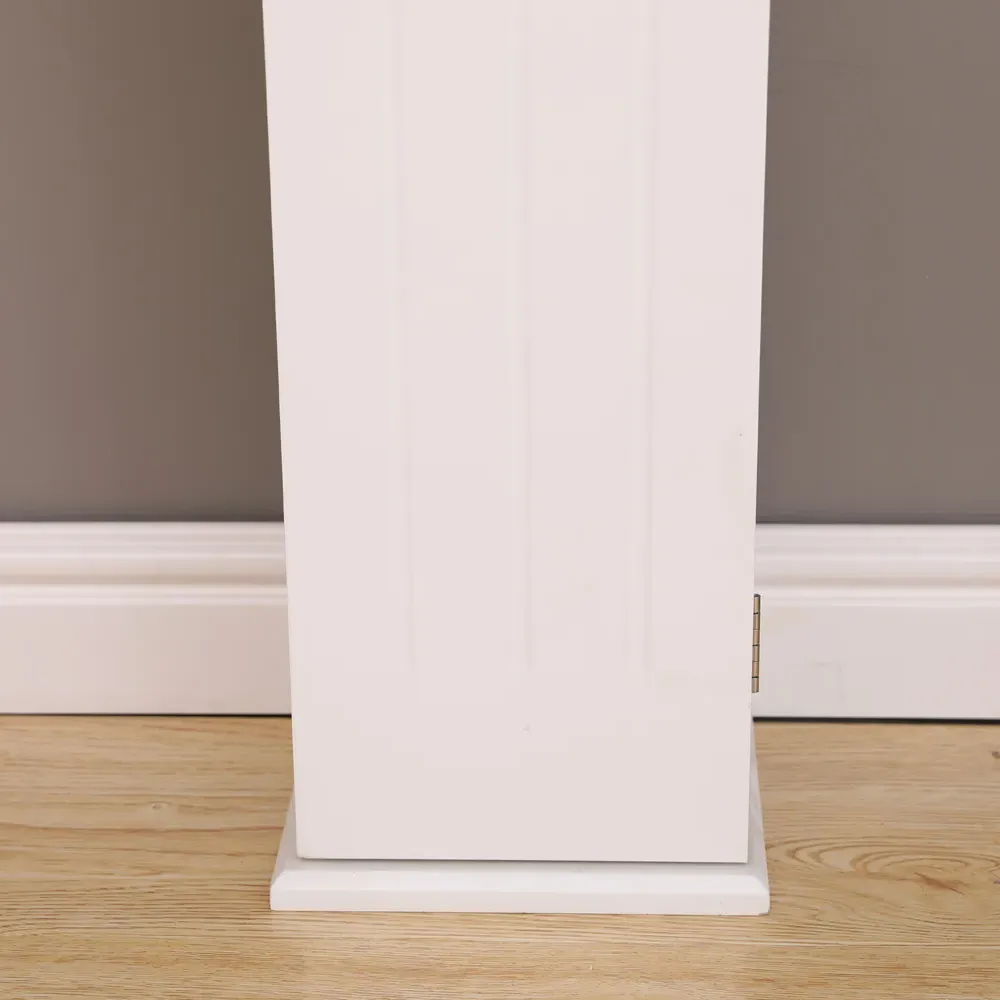 3 Door Fireplace Surround Storage Unit - White, MDF