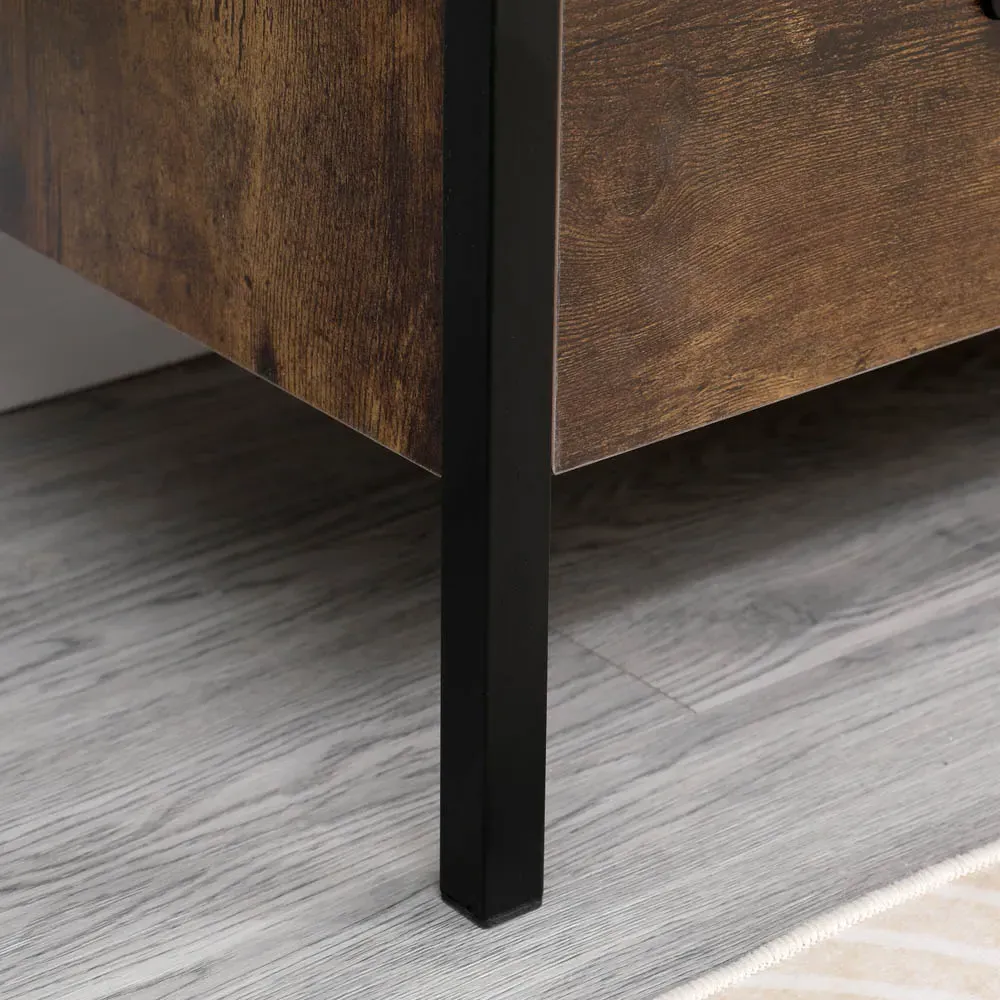 4 Drawer Chest of Drawers - Black, Chipboard