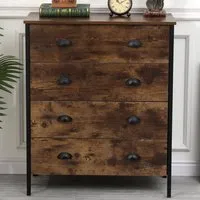 4 Drawer Chest of Drawers - Black, Chipboard