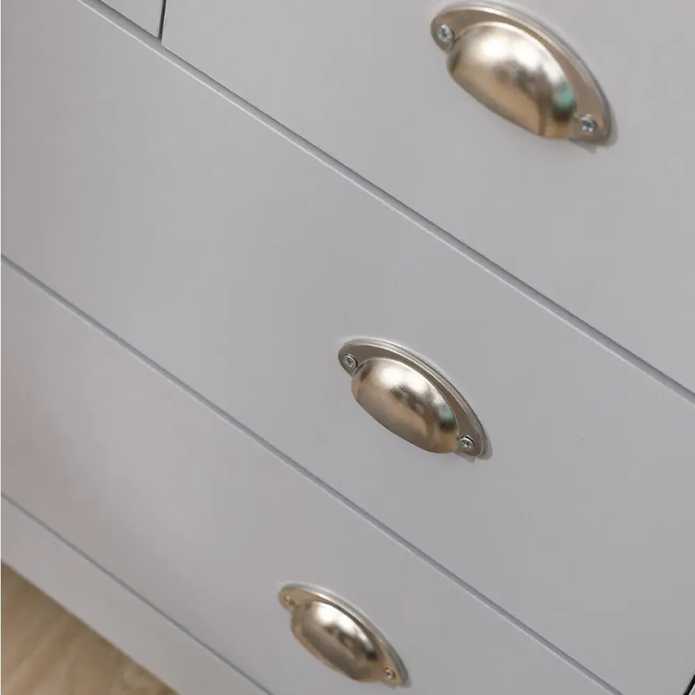 4 Drawer Chest of Drawers - Grey, Oak Effect