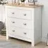 4 Drawer Chest of Drawers - White, Oak Effect
