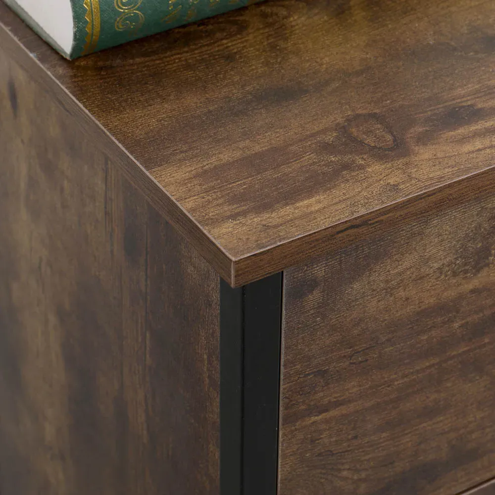 5 Drawer Chest of Drawers - Black, Chipboard